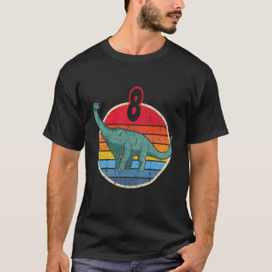 Kids 8Th Birthday I Brachiosaurus Diplodocus I Fam T-Shirt