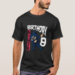 Kids 8th Birthday Ninja Bday Party 8 Years Old Shu T-Shirt