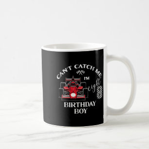 Kids 8th Birthday Race Car Bday Boy Cant Catch Me  Coffee Mug