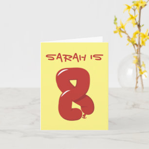 Kids 8th, Happy Birthday Card, Card