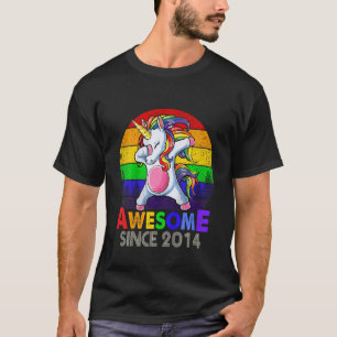 Kids 9 Year Old 9th Birthday Girls Teens Dabbing T-Shirt