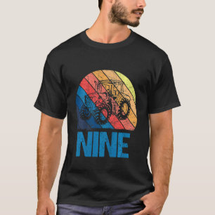 Kids 9 Year Old 9th Birthday Tractor Farmer Boys T-Shirt