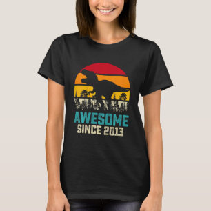 Kids 9 Year Old Boy 9th Birthday Dinosaur Awesome T-Shirt