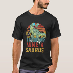Kids 9 Year Old Boy Girl 9Th Birthday Outfit T Rex T-Shirt