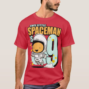 Kids 9 Years Old Birthday Boy Astronaut 9th Birthd T-Shirt