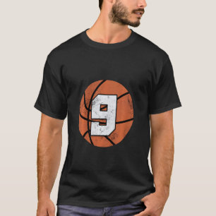 Kids 9 Years Old Birthday Kids Boys Girls  Basketb T-Shirt