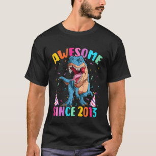 Kids 9 Years Old Dinosaur Lover Awesome Since 2013 T-Shirt