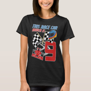 Kids 9 Years Old Race Car Birthday 9th Racing Par T-Shirt
