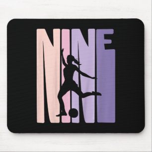 Kids 9 Years Soccer Girls Gift 9th Birthday Footba Mouse Mat