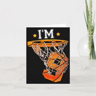 Kids 9th birthday basketball 9 boy girl 6th b t card