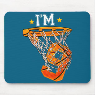 Kids 9th birthday basketball 9 boy girl 6th b t mouse mat