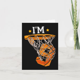 Kids 9th Birthday Basketball  I'm 9 Boy Girl 6th B Card