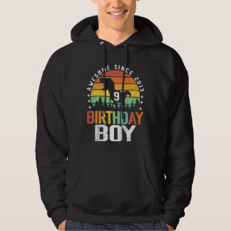 Kids 9th Birthday Boy Awesome Since 2013 9 Year Ol Hoodie