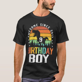 Kids 9th Birthday Boy Awesome Since 2013 9 Year Ol T-Shirt