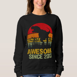 Kids 9th Birthday Boy Dinosaur Rex 9 Year Old Kids Sweatshirt