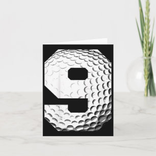Kids 9th Birthday Boy Golf Player Golf 9 Years Old Card