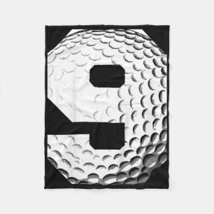 Kids 9th Birthday Boy Golf Player Golf 9 Years Old Fleece Blanket
