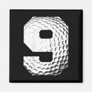 Kids 9th Birthday Boy Golf Player Golf 9 Years Old Magnet