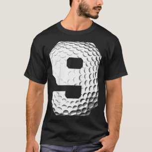 Kids 9th Birthday Boy Golf Player Golf 9 Years Old T-Shirt