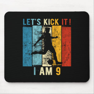 Kids 9th Birthday Boy Soccer 9 Year Old Birthday B Mouse Mat