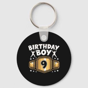Kids 9th Birthday Boy Wrestling 9 Year Old Key Ring