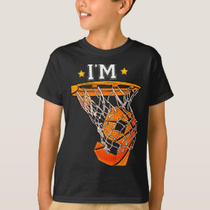 Kids 9th Birthday Bysketbyll Im 9 Boy Girl 6th Bi T-Shirt