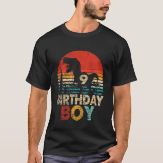 Kids 9th Dinosaur Birthday Boy Rex 9 Year Old Birt T-Shirt