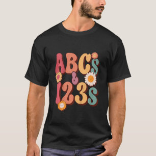 Kids ABC & 123 1st Day Of Kindergarten Kids Alphab T-Shirt
