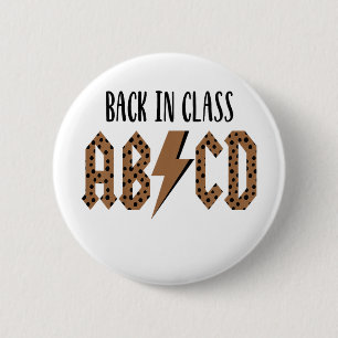 Kids ABCD Back in Class Toddler First Day of Schoo 6 Cm Round Badge