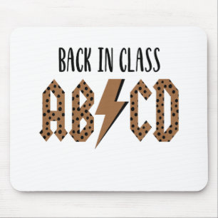 Kids ABCD Back in Class Toddler First Day of Schoo Mouse Mat