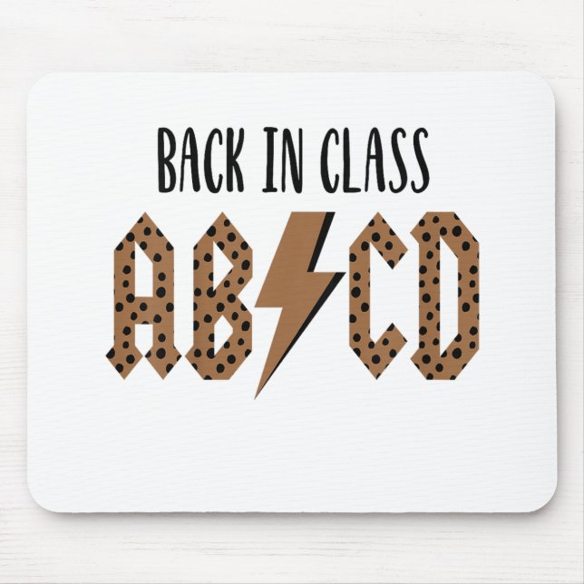 Kids ABCD Back in Class Toddler First Day of Schoo Mouse Mat (Front)