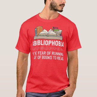 Kids Abibliophobia Funny Reading Teacher Librarian T-Shirt
