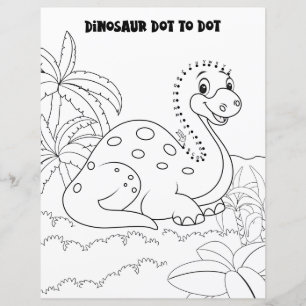 Kids Activity Dinosaur Alphabetic Dot To Dot