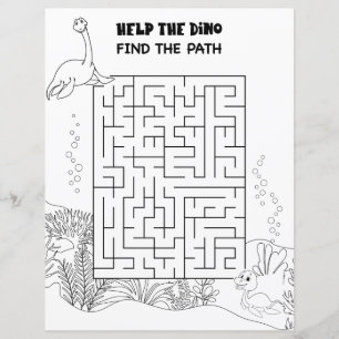 Kids Activity Dinosaur Maze Fun Puzzle