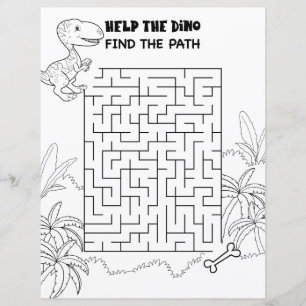Kids Activity T-Rex Dinosaur Maze Fun Puzzle