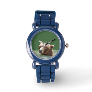 Kid's Adjustable Bezel Watch w/ grizzly bear