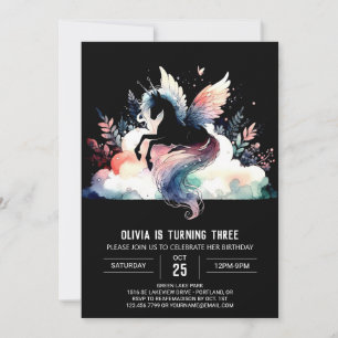 Kids Adorable Horse Birthday Invitation