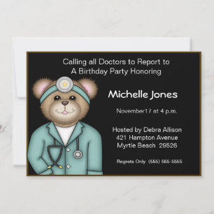 Kids/Adult Doctor Invitations
