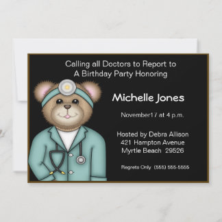 Kids/Adult Doctor Invitations