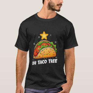 Kids Adults Oh Taco Tree Christmas Lights Mexican T-Shirt