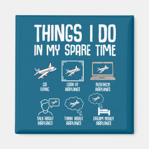 Kids Airplane Things Spare Time Plane Magnet