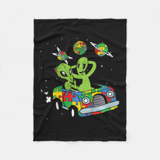 Kids Alien Space Autism Awareness Boys Girls Toddl Fleece Blanket