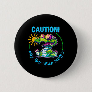 Kids Alligator Crocodile Florida Vacation Summer 6 Cm Round Badge