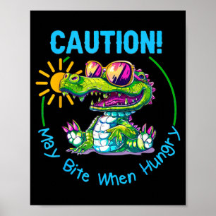 Kids Alligator Crocodile Florida Vacation Summer Poster