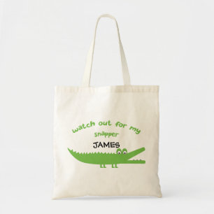 Kids Alligator Personalised Tote Bag