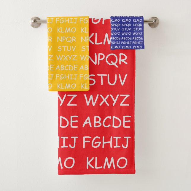 Kids Alphabet  Bath Towel Set (Insitu)