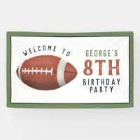 Kids American Football Kids Birthday Welcome Sign