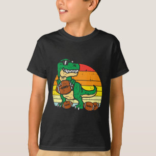 Kids American Football Trex Retro Dinosaur Boys Ki T-Shirt
