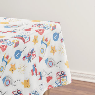 Kids Americana 4th of July Educational Alphabet Nu Tablecloth