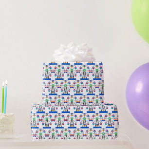 Kids amesement park ferris wheel party wrap wrapping paper